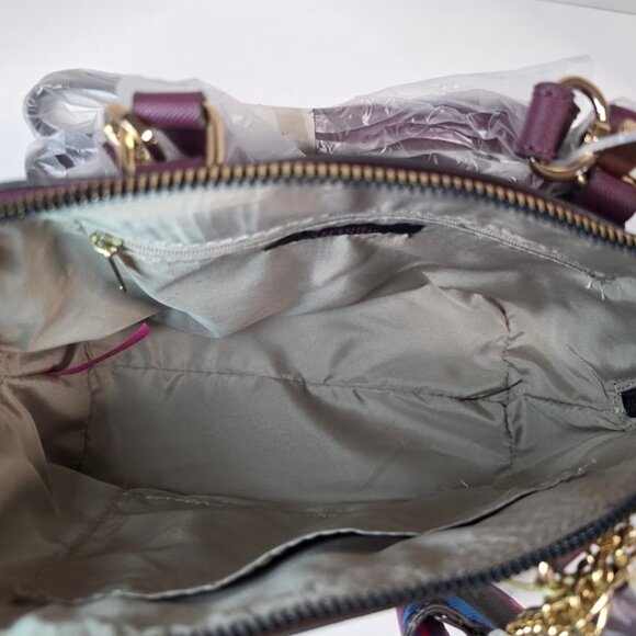 NWT Bordeaux Color Trina Turk Tote/Shoulder Bag w/ Coin Purse attached - Picture 6 of 15